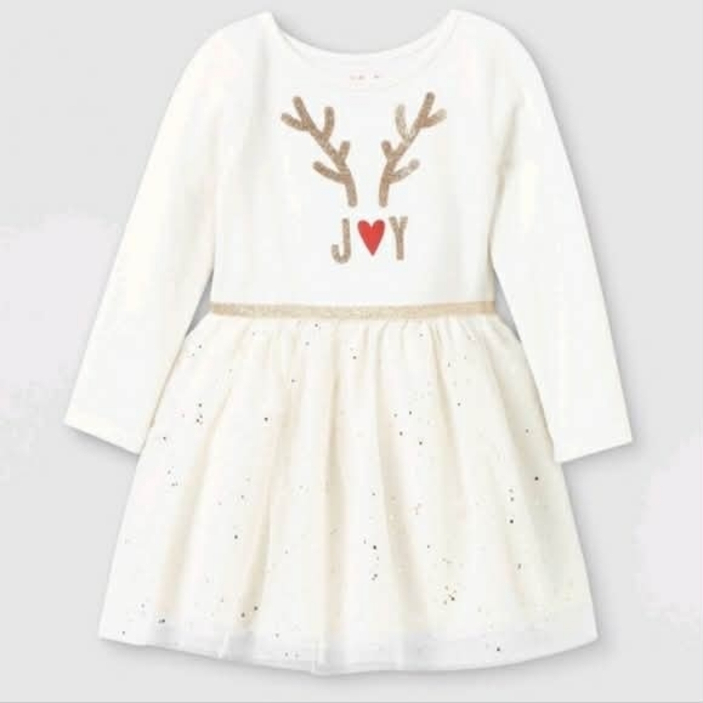 White and Gold Joy Dress